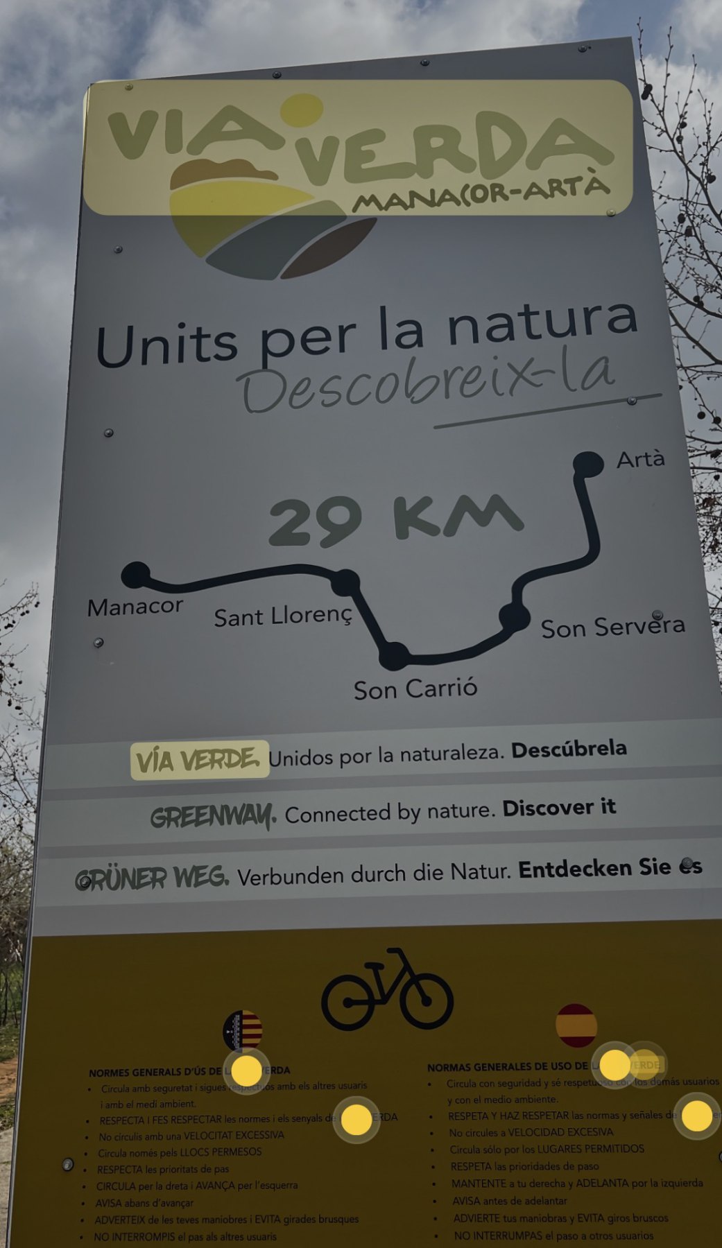 Startpunkt der Via Verde in Manacor